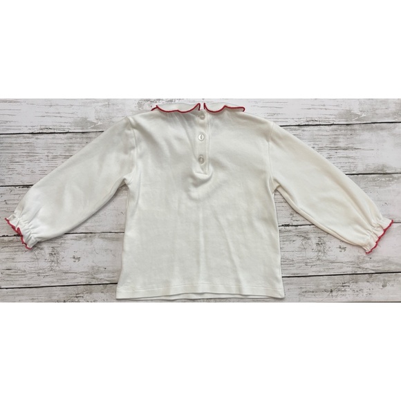 Bella Bliss Girl’s Berkley Overall w/Long Sleeve Pima Scallop Top (Size 24M) - Picture 7 of 9